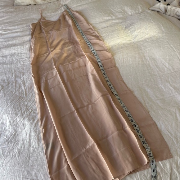 Canal + Bowery Blush Silk Slip Maxi Dress Size Medium NEW NWT - Picture 8 of 8